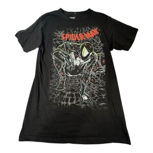 Marvel Spider-Man‎ Black T-Shirt Medium Graphic Print Superhero Comic Book